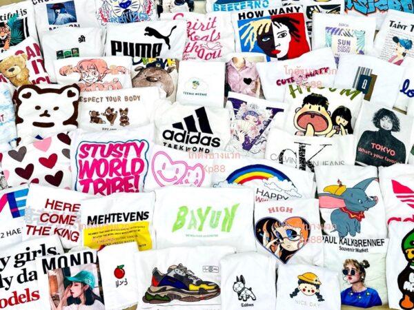 เสื้อยืดขาวล้วน WT-A 🍎แอปเปิ้ล - Image 4