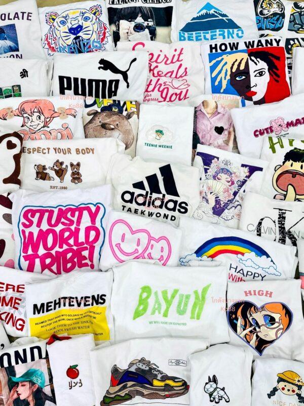 เสื้อยืดขาวล้วน WT-A 🍎แอปเปิ้ล - Image 5