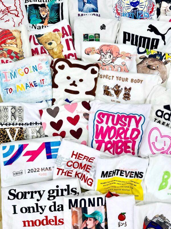 เสื้อยืดขาวล้วน WT-A 🍎แอปเปิ้ล - Image 7