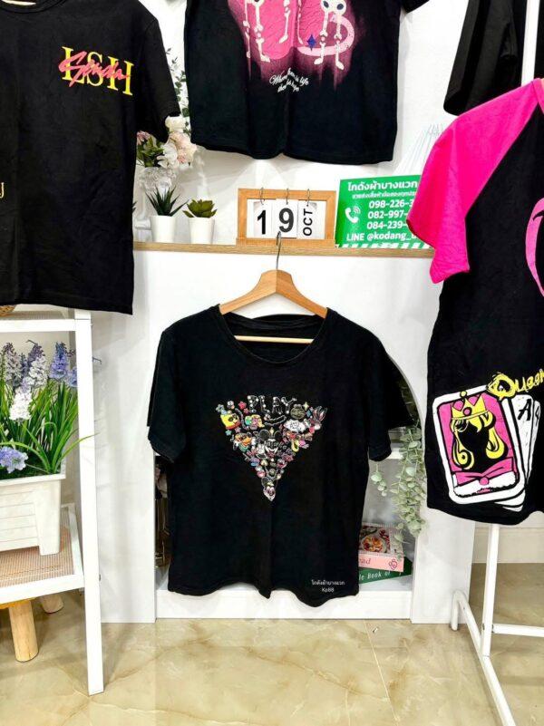 เสื้อยืดดำล้วน CT-K ป้ายแอปเปิ้ล - Image 9