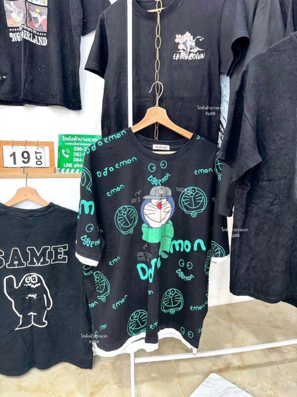 เสื้อยืดดำล้วน CT-K ป้ายแอปเปิ้ล - Image 11